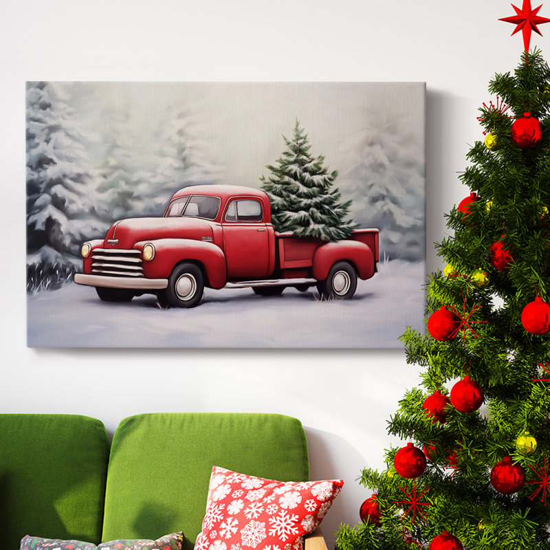The Holiday Aisle® Christmas Holiday Art - Gallery Wrapped Canvas